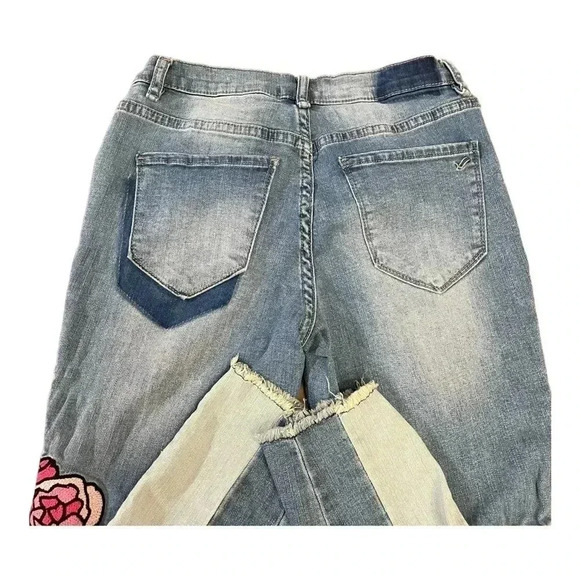 William Rast Floral Embroidered Two Tone Ankle Skinny Jeans Women’s size 27 - Picture 6 of 16